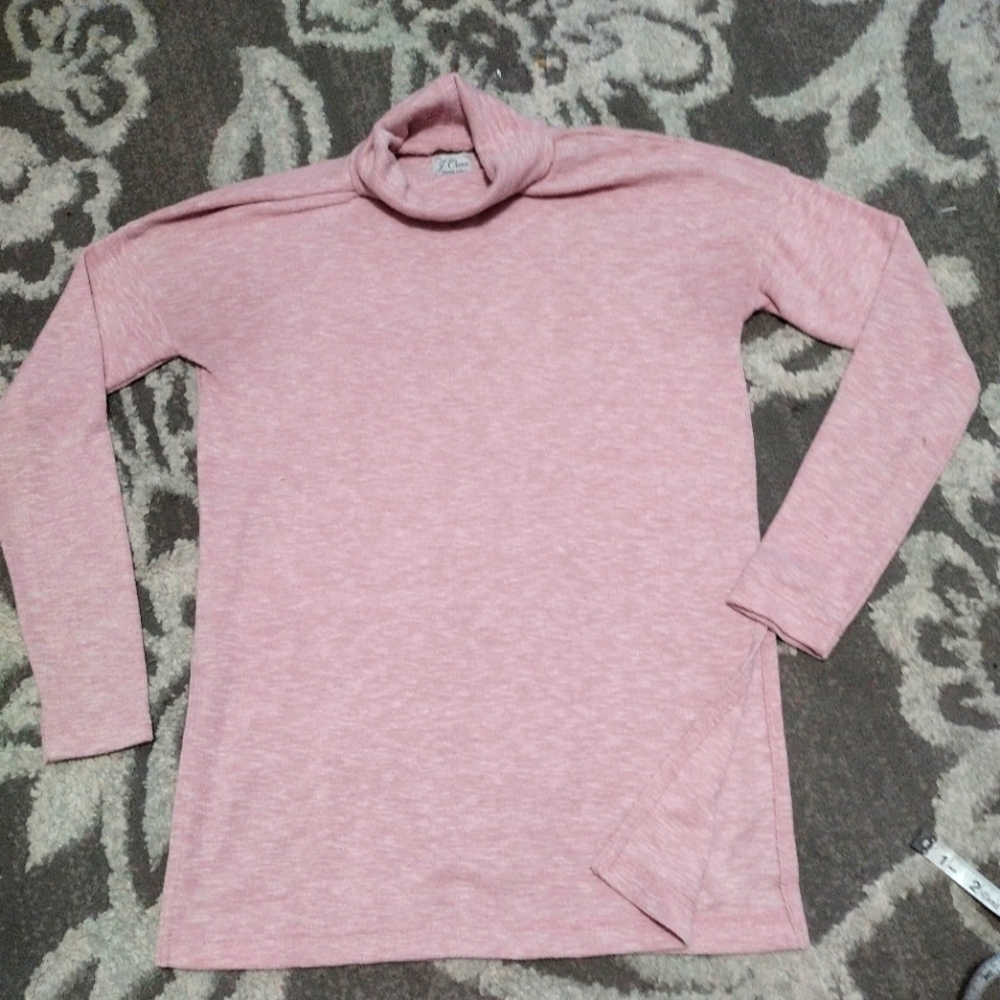 J Crew Medium Tunic Sweater Vintage Fleece Turtleneck